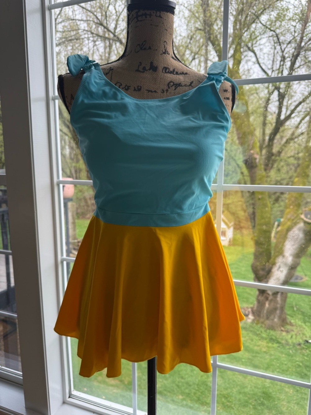 Latched Mama Teal and Yellow Aqua Nursing Top